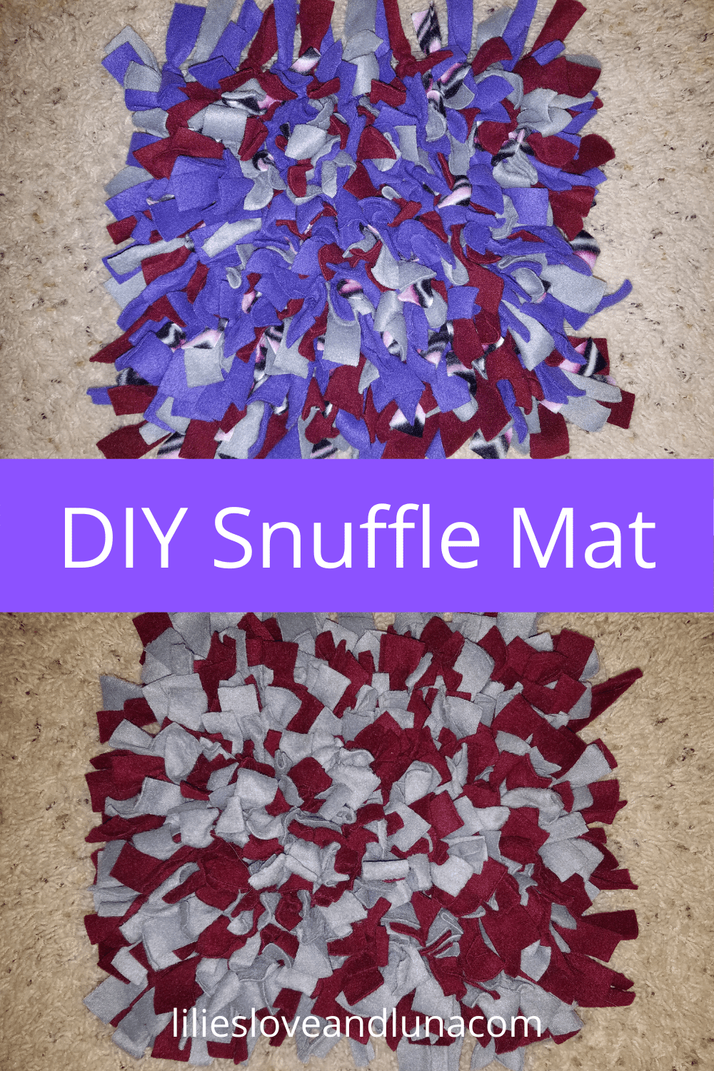 How To Make A NoSew Snuffle Mat For Your Dog Lilies, Love, and Luna
