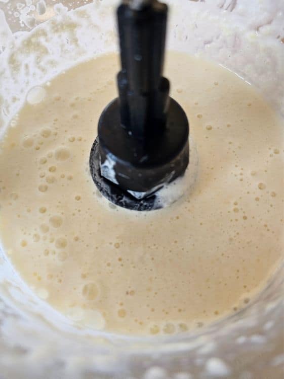Pineapple and yogurt pureed.