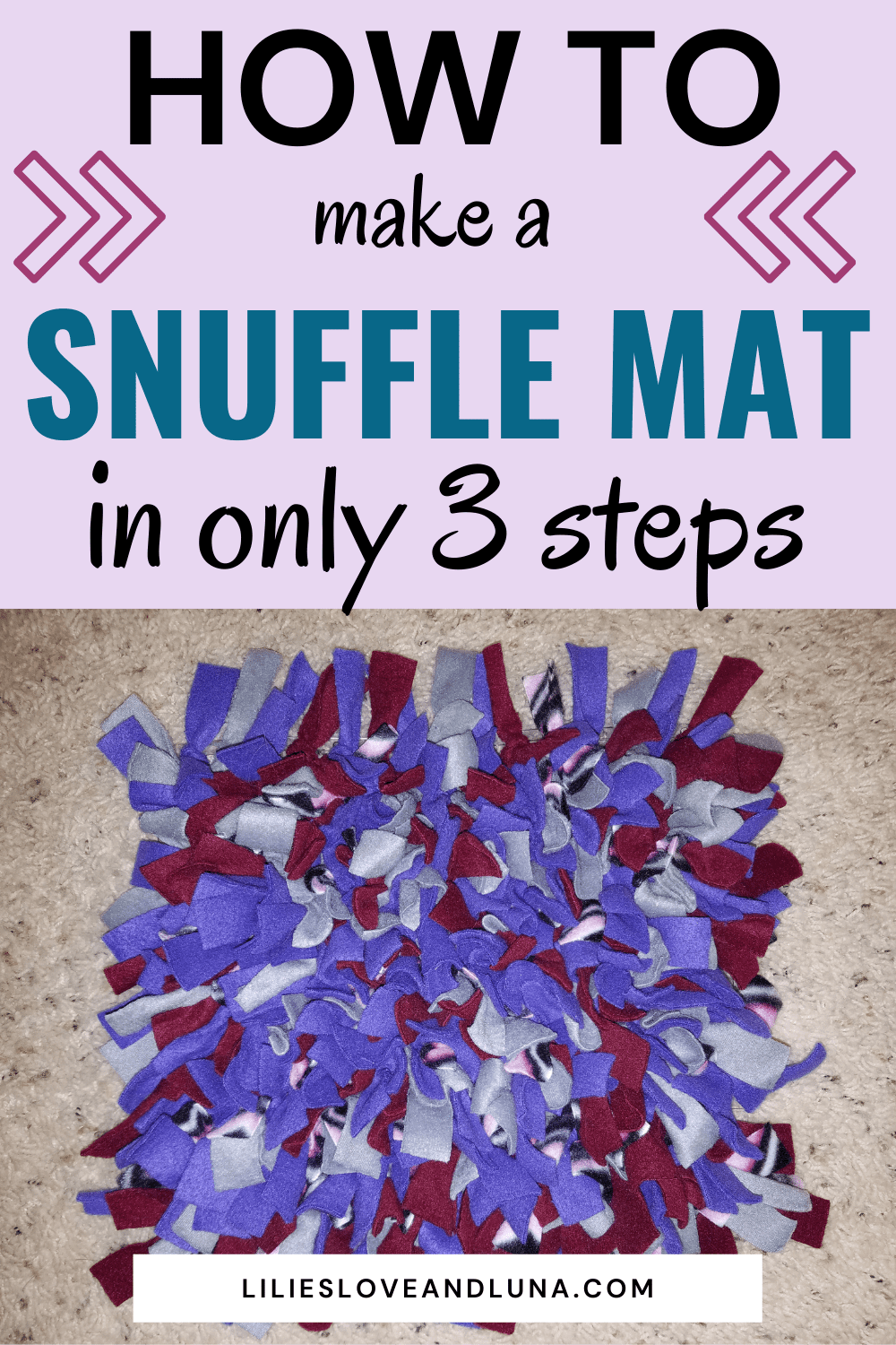 How To Make A No-Sew Snuffle Mat For Your Dog - Lilies, Love, and Luna 