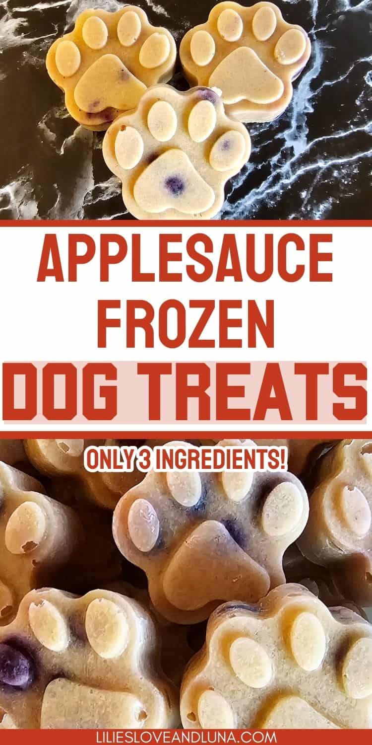 Picture of Frozen Applesauce Dog Treats - Lilies, Love, and Luna