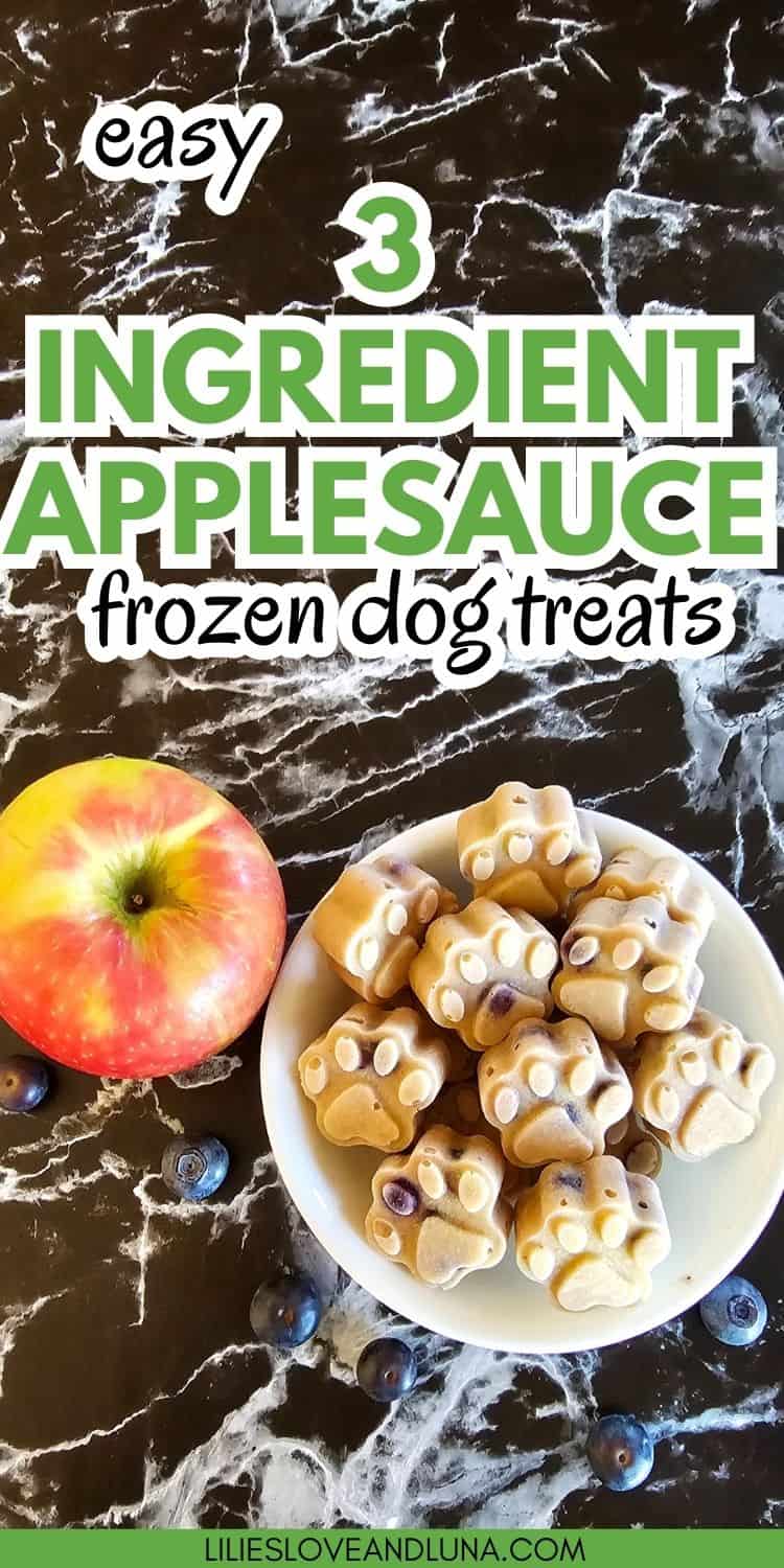 Frozen Applesauce Dog Treats - Lilies, Love, and Luna