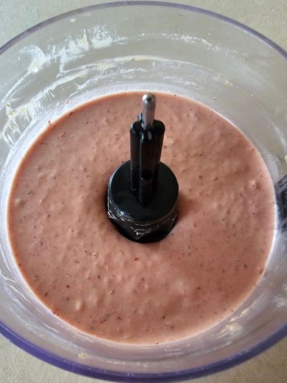 All ingredients pureed.