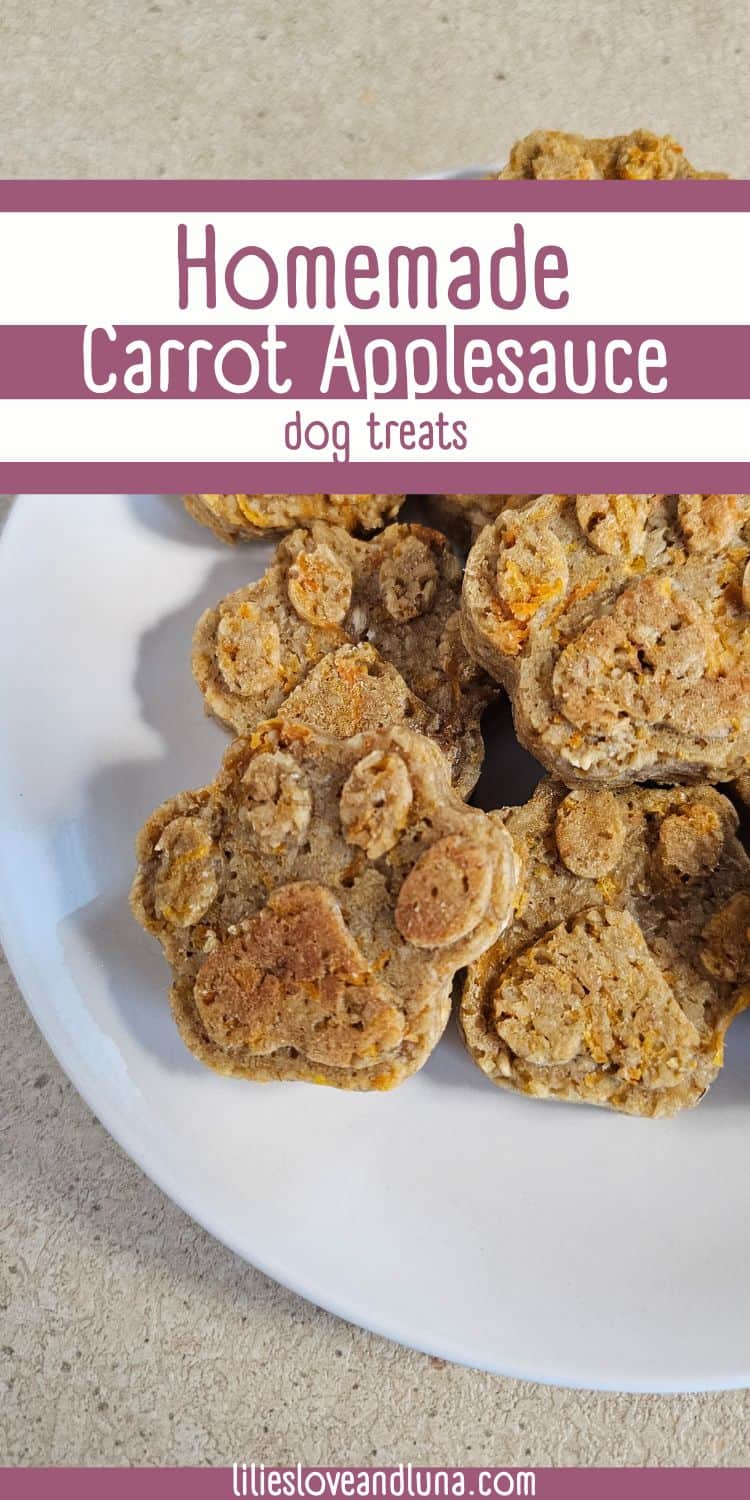 Homemade Baked Carrot Applesauce Dog Treats - Lilies, Love, and Luna - Do Dogs Benefit From Applesauce With Parsley And Carrots