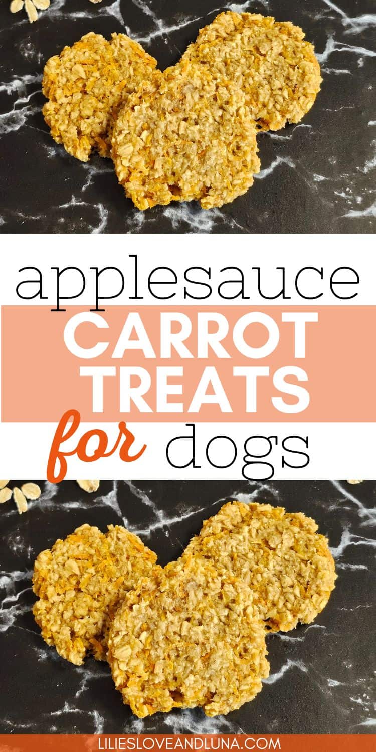 Picture of Homemade Baked Carrot Applesauce Dog Treats - Lilies, Love, and Luna