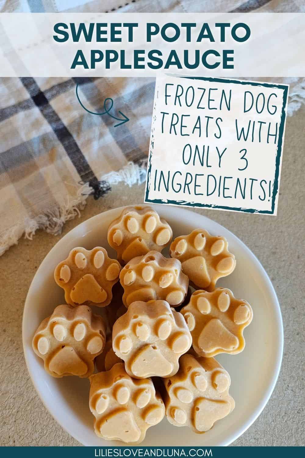 Picture of Frozen Sweet Potato Applesauce Dog Treats - Lilies, Love, and Luna
