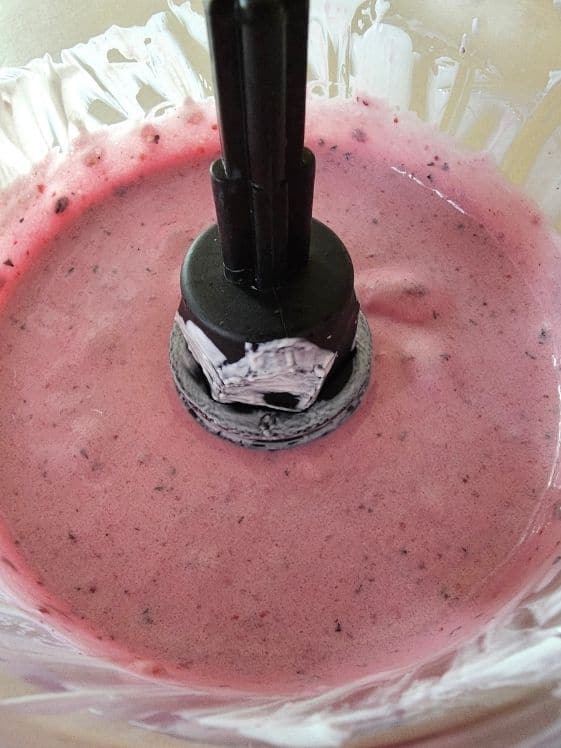 Ingredients pureed in a food processor.