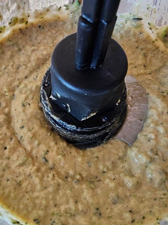 Wet ingredients pureed.