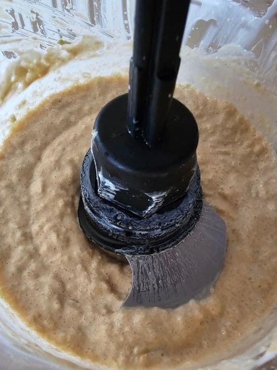 Peanut butter zucchini dog treat puree.