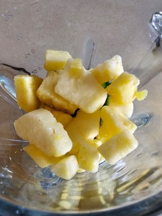 Ingredients in a blender.